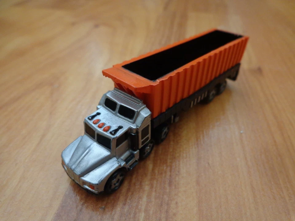 Vintage 90'S Galoob Micro Machines Silber / Orange Artikuliert Anhänger Lkw - Bild 1 von 1