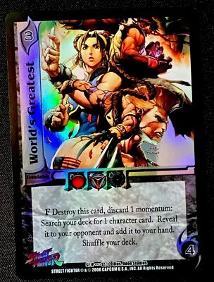 UFS World’s Greatest #SF1P 12/12 Foil Promo Universal Fighting Street Fighter - Image 1 of 2