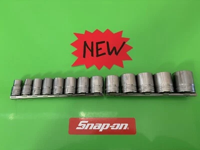 snap-on tools 1/2" drive socket set sae shallow chrome 6 point standard NEW - Image 1 of 2