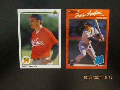 ROBIN VENTURA WHITE SOX 1990 UPPER DECK & 1990 DONRUSS ROOKIE CARDS #21, #28 - Image 1 of 2