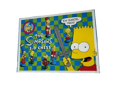 Vintage 1991 The Simpsons 3D Chess Set 100% Complete Board Game VGC - Photo 1/4