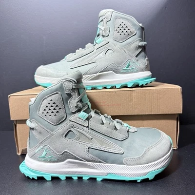 Altra Womens Lone Peak Hiker 2 Sneakers US 6.5 Gray Green Suede Boots Trail Teal - Image 1 of 4