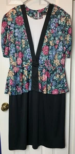 Vintage Jenny Floral Multicolor Dress Women’s 24W Made In USA Preowned - Picture 1 of 15