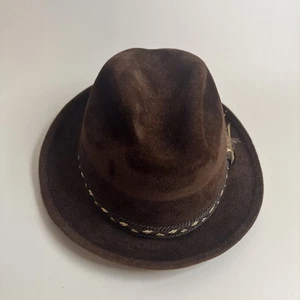 READ VTG Stetson "The Sovereign" Fedora Hat - Brown Fur Finish, SIZE 7 1/8 - Picture 1 of 10