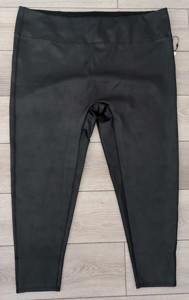 NYDJ Pull On Skinny Legging Pants Sculpt-Her Jet Black Faux Finish Size 4X NWT - Image 1 of 4
