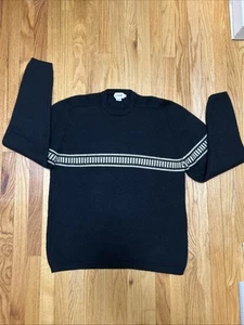 Vintage 90s J Crew 100% Wool Heavyweight Knit Chunky Sweater Grey Y2K XL *flaw* - Picture 1 of 12