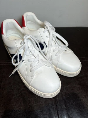 MIA Women's White Low-Top Sneakers Red Navy Accents Lace-Up Women’s 8.5 - Image 1 of 4