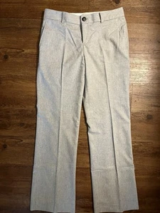 Banana Republic Size 4 Light Grey Wool Pants Flat Front Stretch Flared Leg - Picture 1 of 13