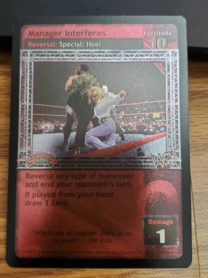 WWE WWF Raw Deal CCG - Manager Interferes - Foil - SS1 - Image 1 of 1