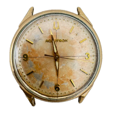 Reloj pulsera Accutron 2527 Sunburst 1964 vintage con horquilla de afinación para hombre 214 EE. UU. 10 k GF Foto 1 de 3