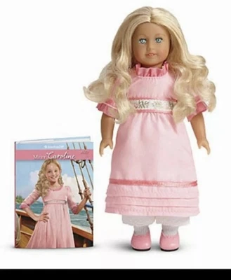 NEW American Girl 6.5” Mini Doll & Book CAROLINE Abbott Retired