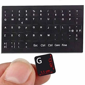 100x Adhésifs Clavier Personnager Autocollants Pour Italien Ternes Qualité' Top - Afbeelding 1 van 6