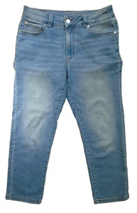 Pantalones de mezclilla ajustados Tahari para mujer talla 10/30 capri tiro medio recortados - Imagen 1 de 9