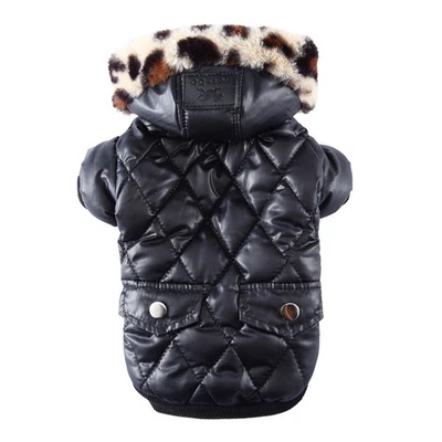 Pet Clothes Dog Jacket Warm Winter Windproof Fur Collar Coat Foto 1 de 4