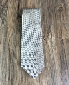 Michael Kors 100% Silk Long Men’s Tie Blue And Gold Metallic Sheen Designer - Picture 1 of 5