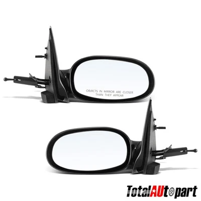 Espejo manual no plegable negro liso 2 piezas para Saturn L100 L200 L300 LW1 LS LW200 Foto 1 de 4