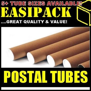 5 x A1 Postal Cardboard Poster Tubes 50.8 x 640mm (2" x 25") + End Caps - Picture 1 of 1