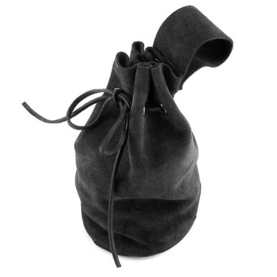 Bolsa medieval de cuero PU moneda cintura colgante bolso con cordón cartera accesorios para disfraces Foto 1 de 4