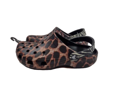 Zueco Crocs Classic Animal Remix 207840-0ZR para mujer 7 para hombre 5 correa de cebra de leopardo Foto 1 de 4