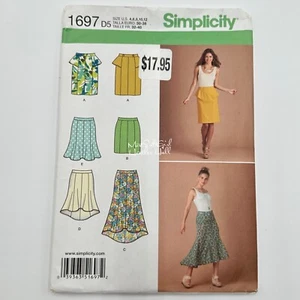 Simplicity 1697 Womens Sewing Pattern For Skirts Size 4-12 D5 Uncut & Factory Fo - Picture 1 of 4