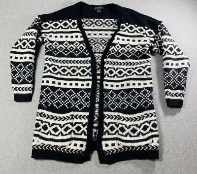 Cárdigan de lana Forever 21 talla grande blanco y negro talla 1X con 2 bolsillos delanteros Foto 1 de 4