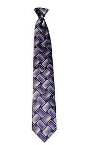 Men's Pattern Clip On Pre-made Necktie Business Weddings Formals Party - NWT - Picture 1 of 3