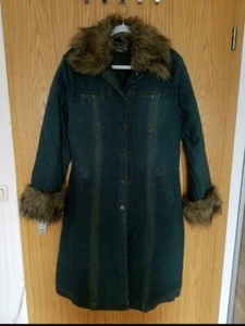 Schöner Damen Jeans-Mantel-blau-creme 40/42*neu* - Bild 1 von 6