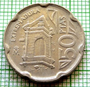 SPAIN 1993 50 PESETAS, Autonomous Communities Series – Extremadura km# 921 - Picture 1 of 6