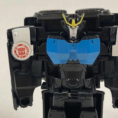 TOMY Transformers Robots In Disguise Patrol Mode Strongarm 2015 Black Police Car - Image 1 of 4