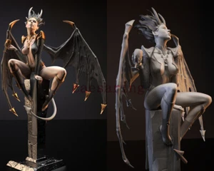 Succubus 3D Printing Figure Unpainted Model GK Blank Kit Sculpture New In Stock - Picture 1 of 9