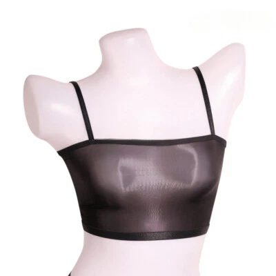 Seamless High-density Oily Sheer Tube Top Bra Panties Underwear Briefs - Image 1 of 4