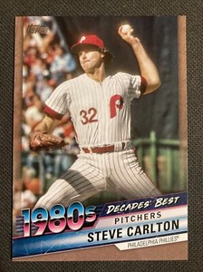 2020 Topps Decades Best 1980s Gold Border STEVE CARLTON #/50 Phillies Parallel