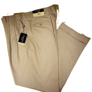 CHAPS Seersucker Pants sz 38 x 32 Blue White Cotton Suit Separate Cuffs NWT - Picture 1 of 12