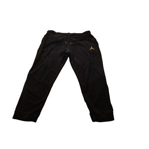 Air Jordan Velvet Track Pants Black Men's Size XXL 35x27 PWQ3HD