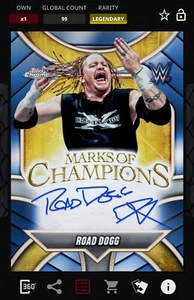 Road Dogg /99 Topps WWE SLAM Chrome Marks of Champions Autograph - Digital Card - Picture 1 of 2