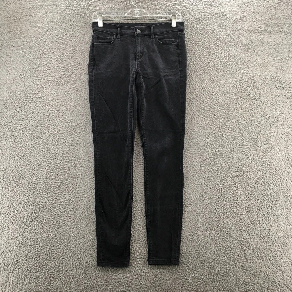 Pantalones de mezclilla Ann Taylor Loft súper ajustados para mujer 26/2 (en realidad 29x29,5) negros tiro bajo Foto 1 de 4
