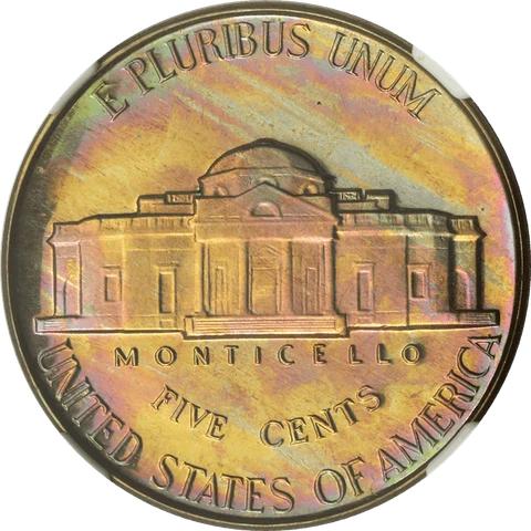 1950 Jefferson Nickel 5c, NGC PR 68 + Lovely Toning Cover