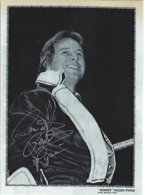 ** LEER POR FAVOR ** M4042 RODDY PIPER Foto de lucha libre autografiada con certificado de autenticidad Foto 1 de 4