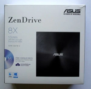 Grabadora de DVD externa Asus ZenDrive 8X 13 mm ultra delgada y ligera SDRW-08U7M-U - Imagen 1 de 3