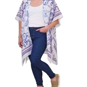 Save the Ocean Apparel Company Sheer Blue & Pink Kimono, One Size, NWT!! - Picture 1 of 4