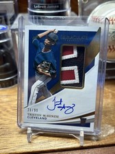2021 Immaculate Triston McKenzie 3 Color RPA OncRd 28/99 Cleveland Indians