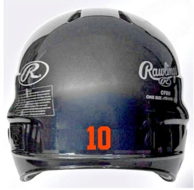 Custom Baseball/Softball Helmet Number Decal 1" Tall (12 pcs) Style 5 - Image 1 of 2