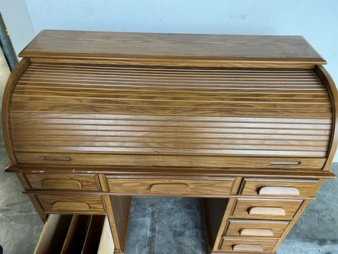 Roll Top Desk Solid Wood Cover