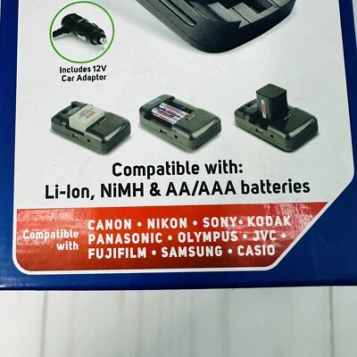 DigiPower Universal Battery Charger Li-lon NiMH & AA/AAA Batteries Video Camera - Image 1 of 4