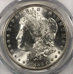 1883-CC Morgan $ Dollar. PCGS MS 64. - Picture 1 of 5
