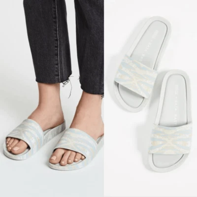 Melissa Beach Slide + Baja East Gray Camo Beach Sandals Slides Size 9 EUC - Image 1 of 4