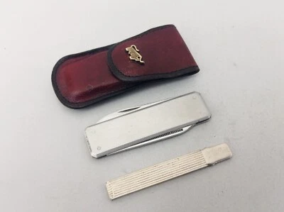 Navaja de bolsillo Braun inoxidable con palillo de dientes plateado SaniDent 835 muy rara de colección Foto 1 de 4