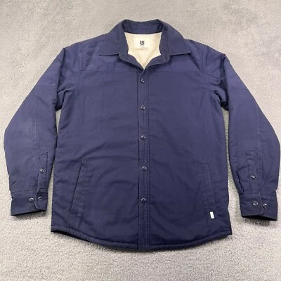 Burton Jacket Mens Medium Navy Sherpa Lined Canvas Snowboard Ski Outdoors - Image 1 of 4