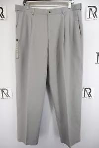 NWT Haggar Khaki Golf Pants Men's Size 38 X 32L Expandable Waist Comfort Waist - Picture 1 of 9