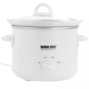 Better Chef 3 Quart Round Slow Cooker with Removable Stoneware Crock in White - Picture 1 of 5